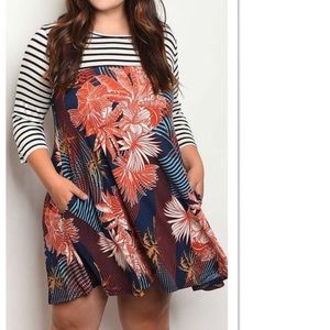 Abstract Floral Dress